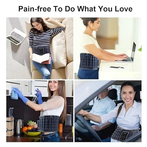 Cordless Heated Lumbar Decompression Belt for Lower Back Pain, Back Traction - Picture 6 of 7