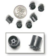 6pc 1990 TYCO 440 MAGNUM 440-X2 Black REAR WHEELS Slot Car Parts Fits MOST TYCO