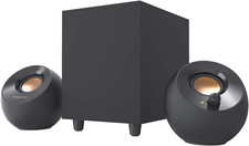 Pebble Plus 2.1 USB-Powered Desktop USB-A Speaker with Subwoofer Black PC Laptop