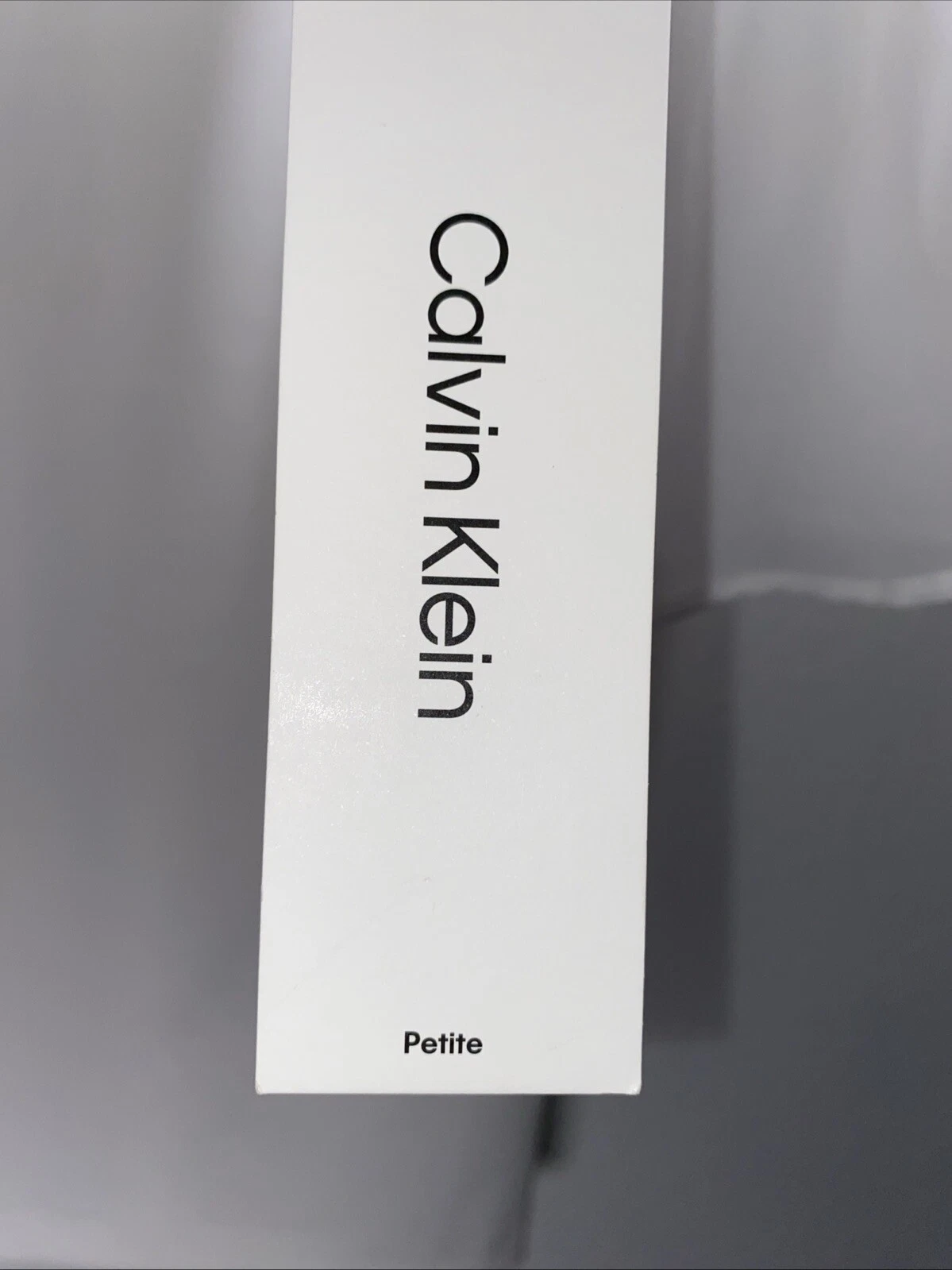 OFF WHITE Tubino chiffon Calvin Klein nuovo con etichette taglia 6 Petite abito manica a campana bianco sporco