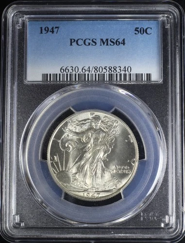 1947 WALKING LIBERTY HALF DOLLAR 50C PCGS MS64 (PQ218)