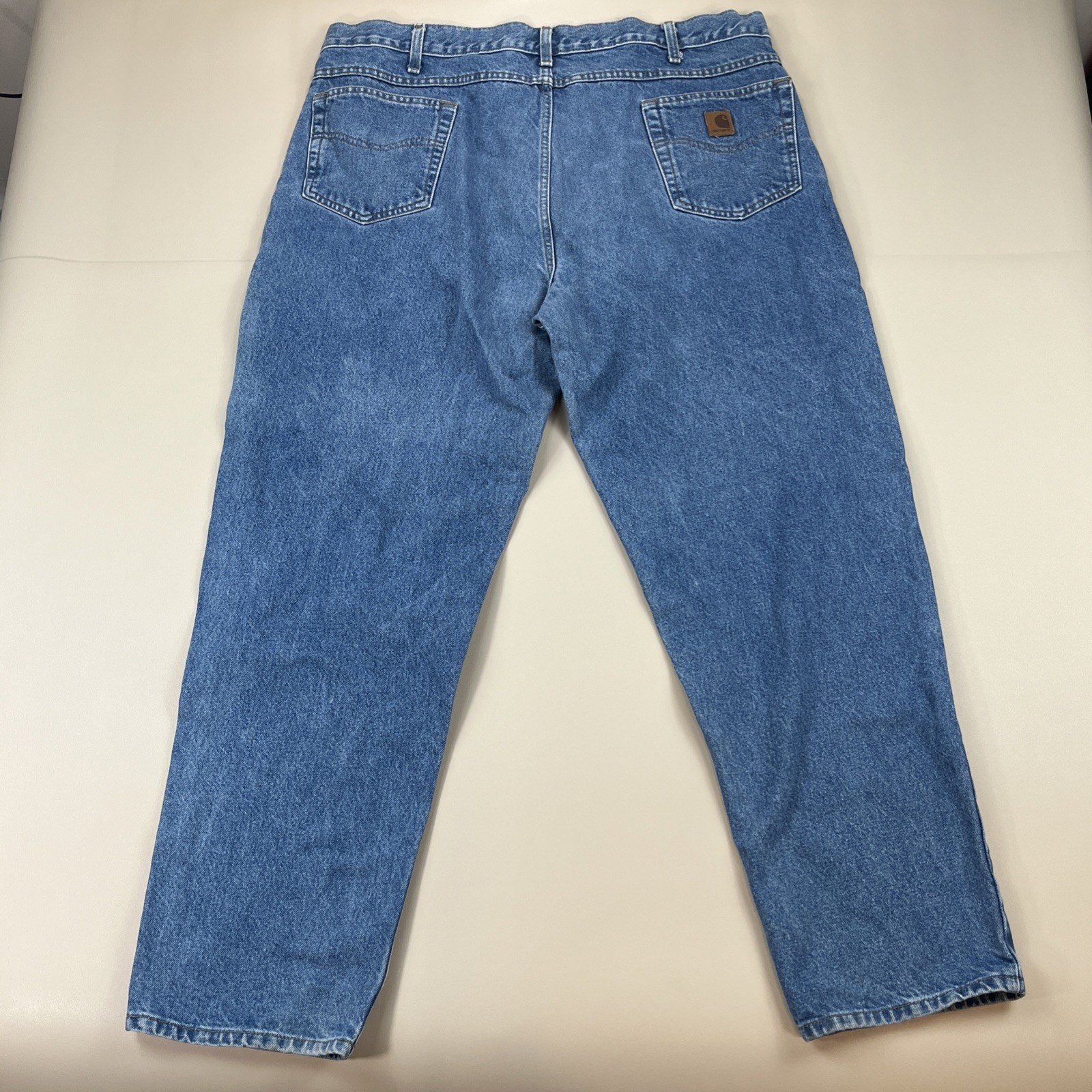 Carhartt Jeans 44x32 Relaxed Fit Work Denim Made in Mexico RN14806 thumbnail 4