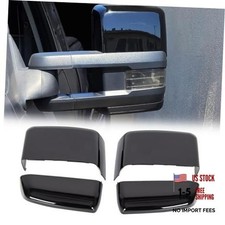 Tow Mirror Cover Caps Glossy Black Left Fit for Chevy Silverado 2014-2019