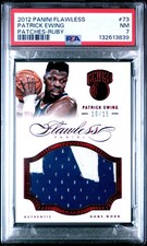 2012-13 Flawless Patch Auto Ruby GAME WORN 10/15 Patrick Ewing Auto PSA 7 R6220J