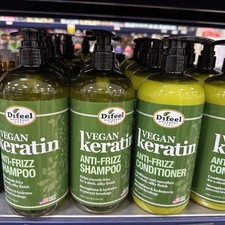 Vegan Keratin Anti-Frizz Shampoo  Conditioner Set for Damaged Hair