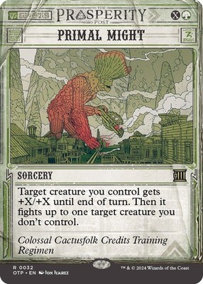 Primal Might Rare Outlaws of Thunder Junction: Breaking News #32 Near Mint