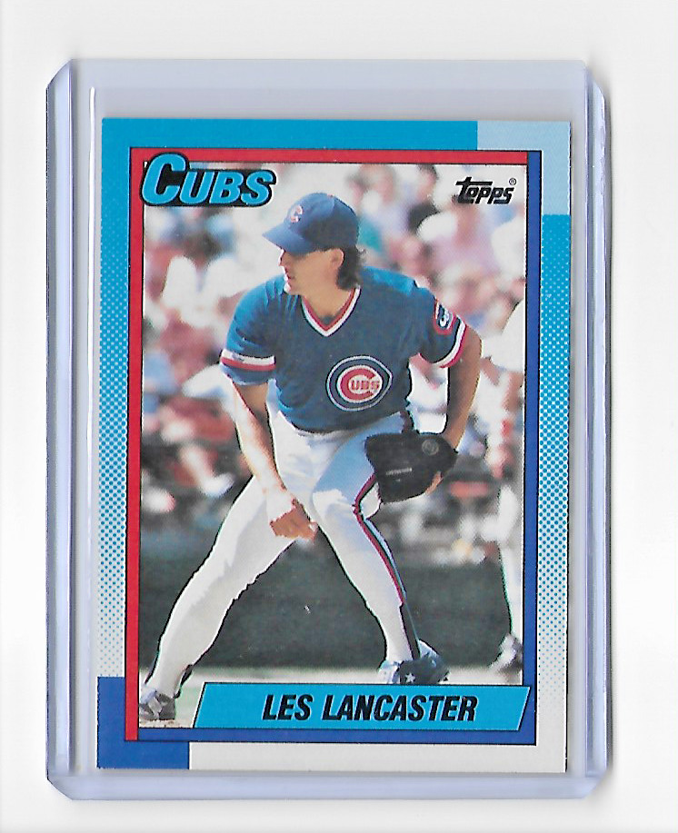 1990 TOPPS LES LANCASTER BASE CARD - CARD #437 - CHICAGO CUBS - FREE SHIPPING