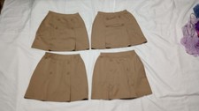 Lands End 4 Brown Beige Skirts Built Shorts Size 10-12y 140-146cm New