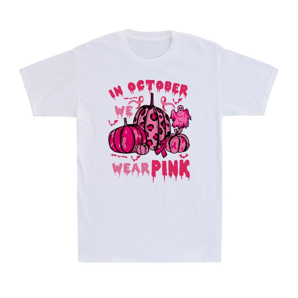 In October We Wear Pink Funny Breast Cancer Awareness Halloween Unisex T-Shirt
Opens in a new window