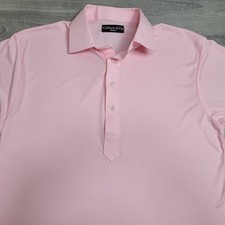 Collars and Co Dress Collar Polo Shirt Mens Medium Pink Solid Point Office Golf