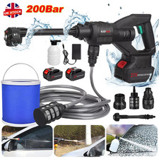Portable Cordless Car Pressure Washer Water High Jet Wash Cleaner Gun +2 Battery