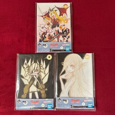 Monogatari Series Bold Canvas 3Piece Set  Unopened, Ichiban Kuji Prize, Canvas