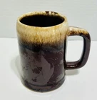 Vintage McCoy Pottery Brown Drip Glaze Coffee Mug Cup USA Mid Century Excellent