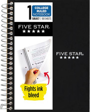 Personal Spiral Notebook, 1 Subject, College Ruled Paper, 7" X 4-3/8" 100 Sheets