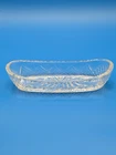 Waterford Irish Lead Crystal Celery Dish – Vintage Oval Cut Glass – Starburst