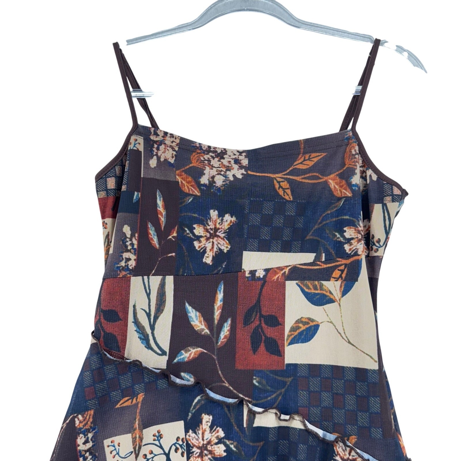 Cider Patchwork Mini Dress Size Large Adjustable … - image 5