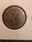 1858 SEATED LIBERTY QUARTER OLD US TYPE COIN AG