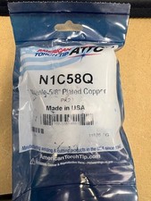 American Torch Tip N1C58Q Quick Tip MIG Nozzle, 5/8 in, Plated Copper, 2-Pack
