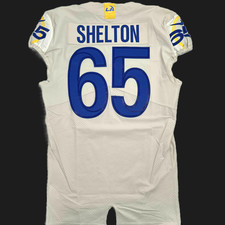 Coleman Shelton GAME ISSUED Los Angeles Rams Nike NFL On-Field Jersey 👕 Inc.COA