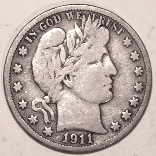 1911-S Barber Half Dollar - Fine - #4615D