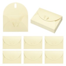 4.1x2.8 Inch Mini Card Envelopes 20Pcs Cute Cards with Heart Clasp Light Yellow