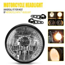7Inch Universal LED Amber Motorcycle Headlight Hi/Lo for Harley Davidson Durable