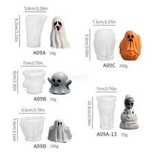 NEW Halloween Ghost Mold DIY Pumpkin Skull Aromatherapy Silicone Molds Decor