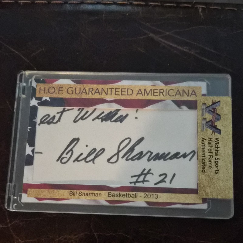 Bill Sharman Autographed Cut Signature Card Basketball Hall of Fame Authenticat…
