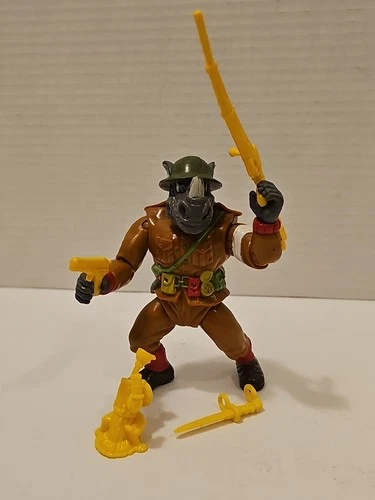 Vtg 1992 TMNT Mutant Military 2 - Dimwit Doughboy Rocksteady 100% COMPLETE MINT!