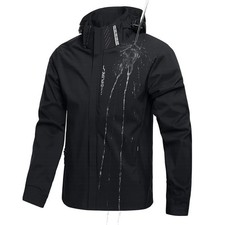 Mens Waterproof Jacket Outdoor M-4XL Windproof Soft Shell Winter Raincoat