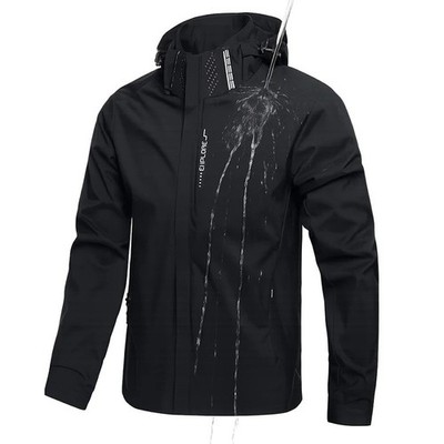 Mens Waterproof Jacket Outdoor M-4XL Windproof Soft Shell Winter Raincoat