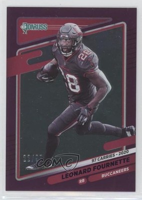 2021 Panini Donruss Season Stat Line 22/97 Leonard Fournette #102 0q1p