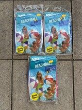 Vintage 1991 Aqua Inflatable Beach Ball 20 Vtg 90s Pool Swim New DS Bundle