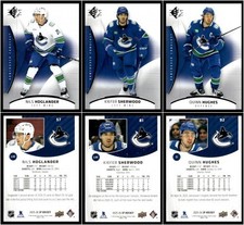 2025-26 SP Hockey Upper Deck UD Vancouver Canucks Base Set