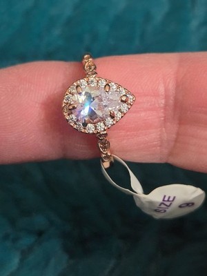 Bomb Party Ring ''Surprised Yet'' Size 9 Diamond Cubic Zirconia