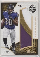2016 Panini Limited Rookie Phenoms Jersey Spotlight Gold 1/25 Kenneth Dixon pm6