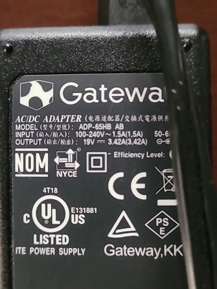 Gateway ADP-65HB AB 19V 3.42A 65W Laptop AC Power Adapter Charger - Image 3 of 4