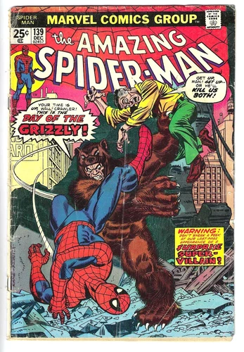 Amazing Spider-Man #139 (1974) 1st app  GRIZZLY - Jackal - Reader copy - VG