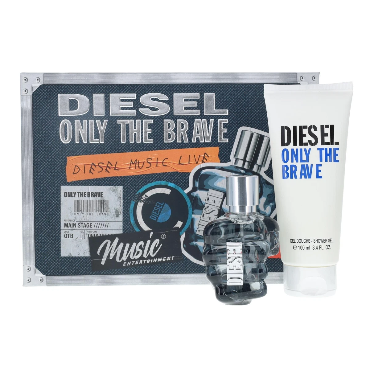 Diesel Only The Brave 50ml Eau de Toilette, 100ml Shower Gel Gift 