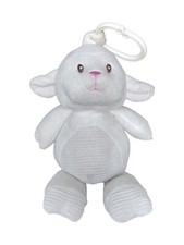 Kellytoy Lamb Plush Rattle Clip 10" Stuffed Animal Cream Sheep Baby Lovey Toy