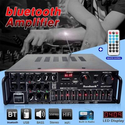 Verstärker Stereo Amplifier HIFI Digital Bluetooth FM USB Vollverstärker 2000W