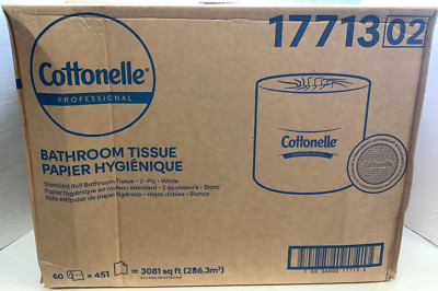 Cottonelle  Professional Standard Roll Toilet Paper (17713), 2-Ply, White, 60rls