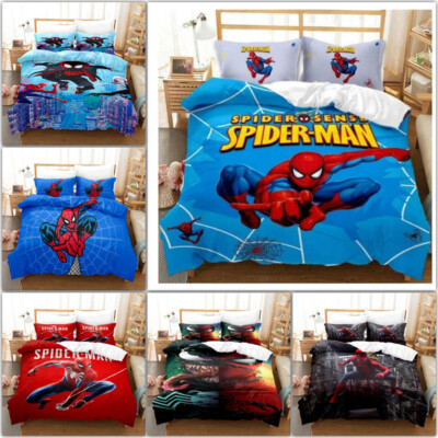 Spiderman Bedding Set 3PCS Cover Pillowcase Comforter Cover Spider-man US  Size