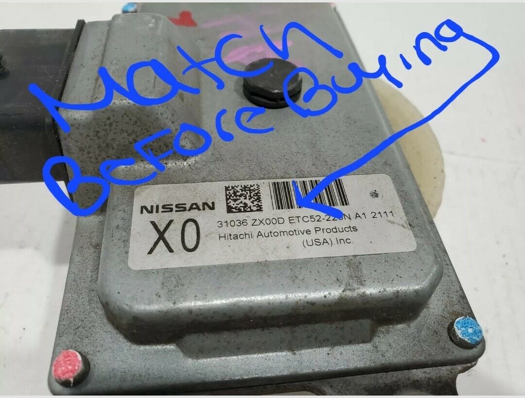 10-12 Nissan Altima 2.5L Transmission Control Module TCM (MATCH 31036 ZX00D)