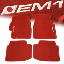 Red Carpet Floor Mats With Em1 Logo For Civic 1996 To 2000 4 Piece Rug