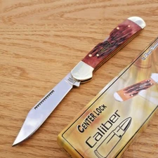 Frost Caliber Sagebrush Folding Knife Stainless Steel Blade Jigged Bone Handle