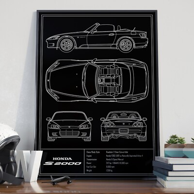 #ad Honda S2000 AP1 Blueprint Poster $35.00