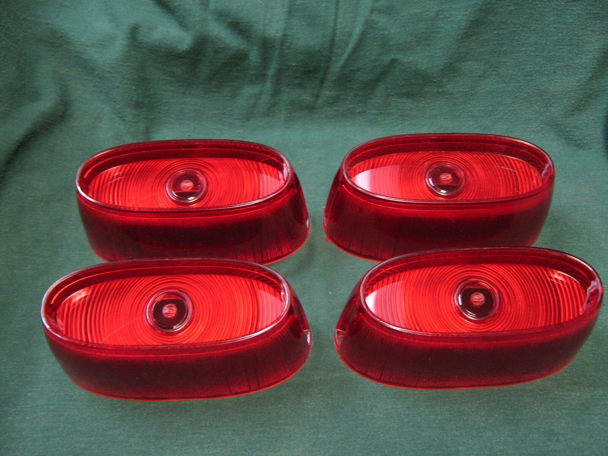 1958 FORD CUSTOM, FAIRLANE & FAIRLANE 500 TAIL LIGHT LENSES - SET