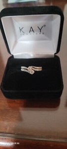 14K White Gold Engagement Ring & Wedding Band - Size 4.5 - Kay Jewlers