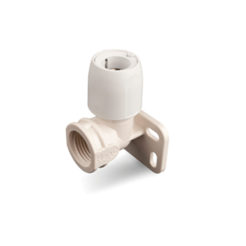 Wavin Hep2O Wall Plate Elbow 22mm x 3/4"" Inch, White - HX6/22W
